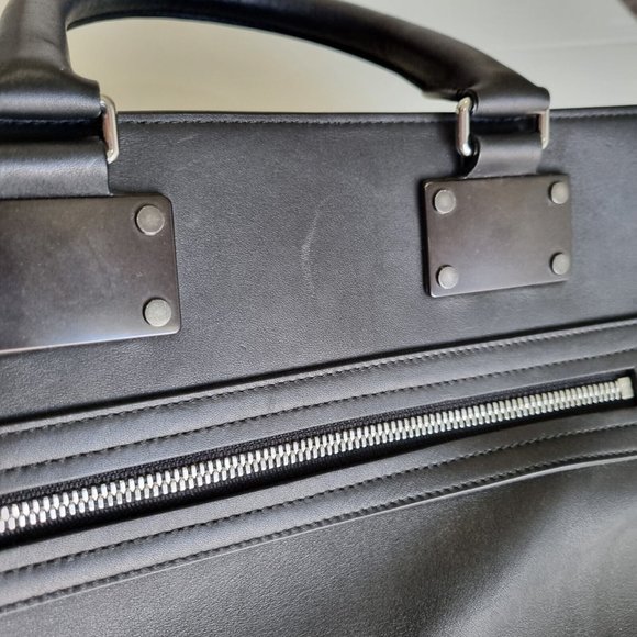 Rag & Bone Pilot Satchel Black Lamb Leather Crossbody Shoulder Bag - Picture 14 of 14